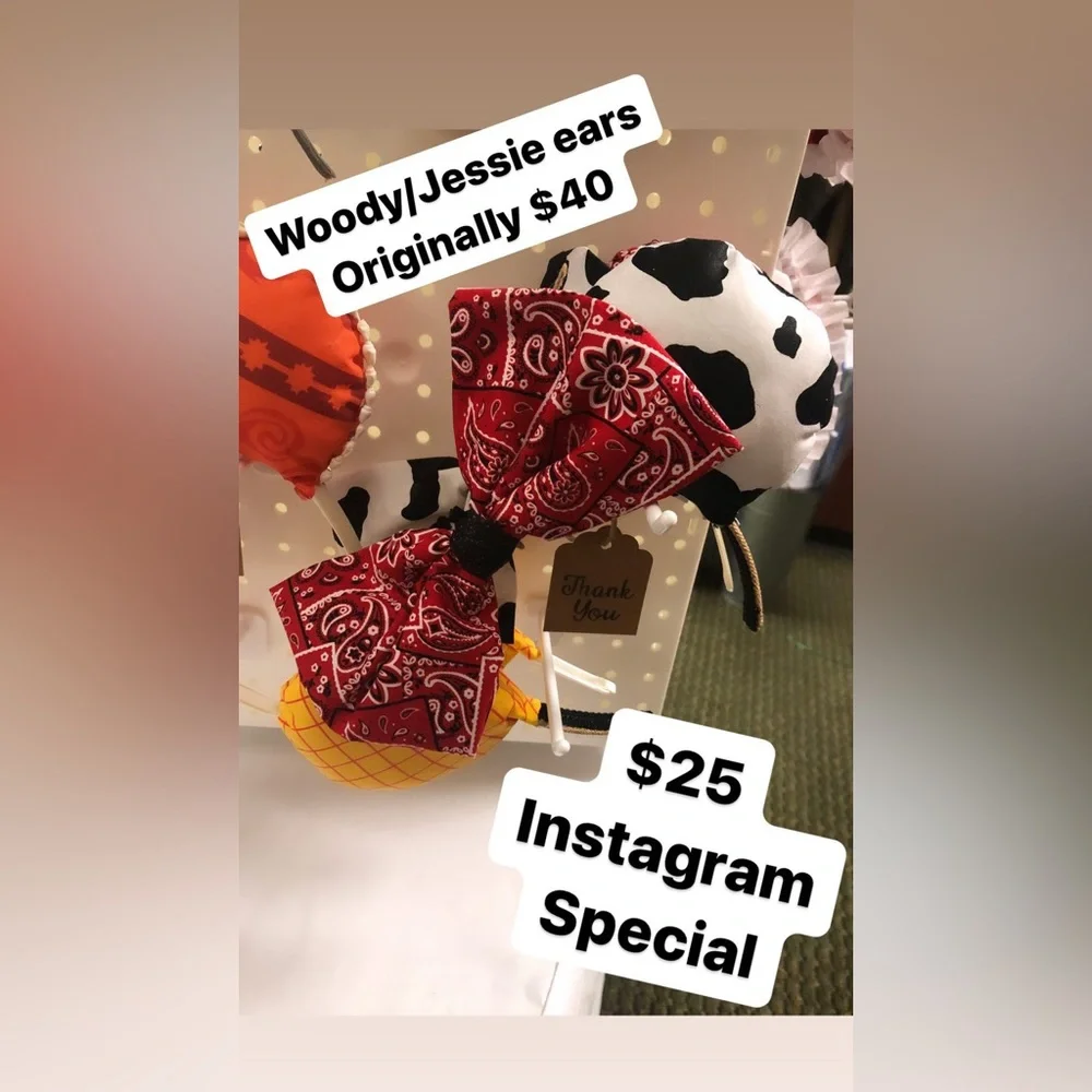 Disney Theme Park Ears! HANDMADE, one of a kind - Picture 4 of 6